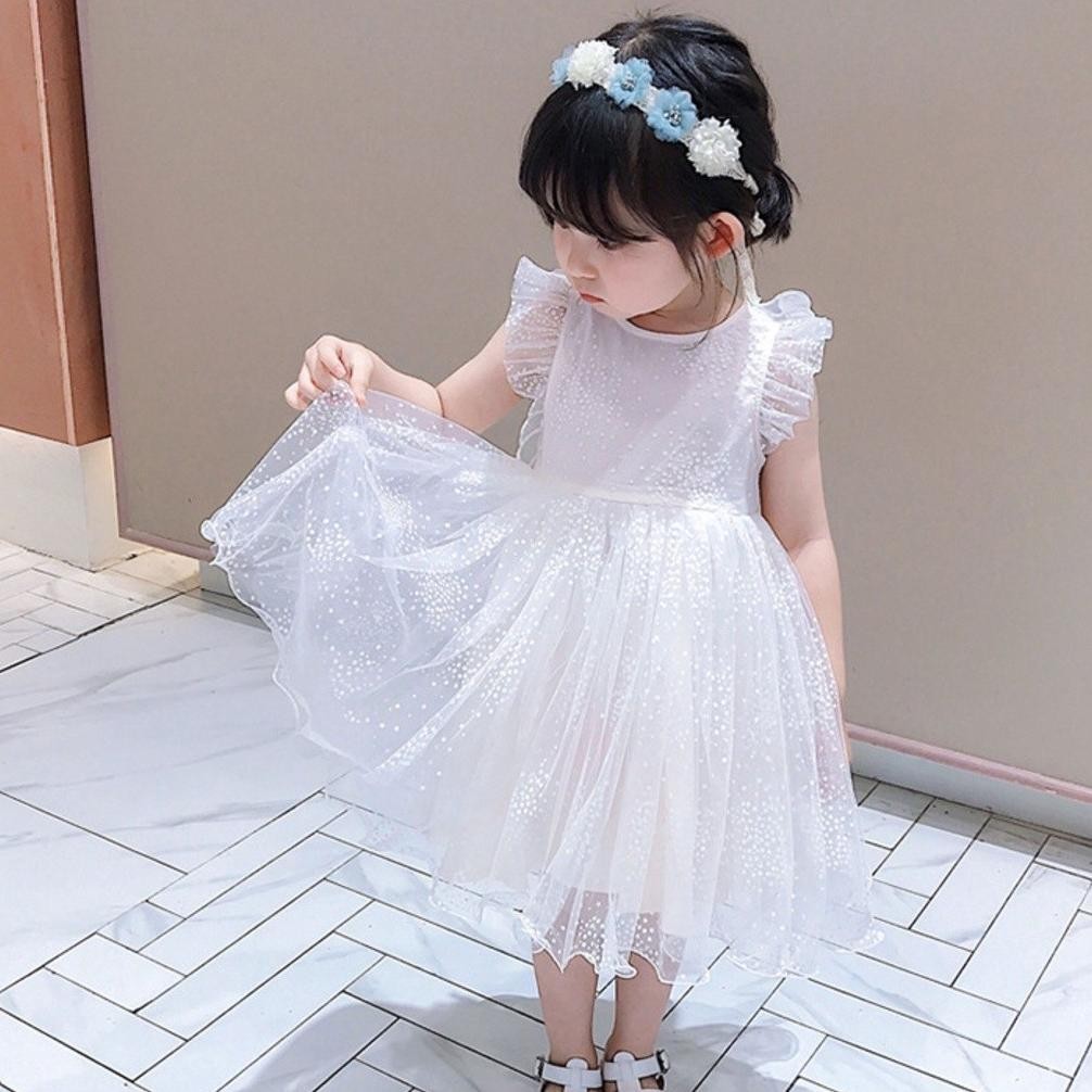 PROMO Hompimpaw Gaun Musim Panas Anak Perempuan Gaun Putri Bayi Perempuan Baru 2024 Rok Gadis Peri S