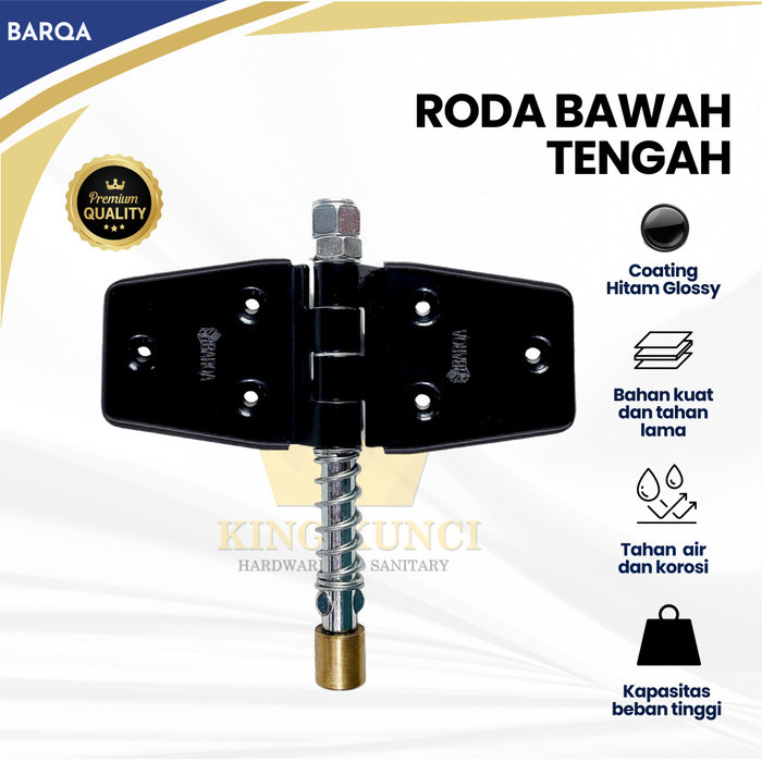 Roda bawah tengah hitam roda pintu garasi sliding kayu alumnium BARQA komponen pintu garasi sliding 
