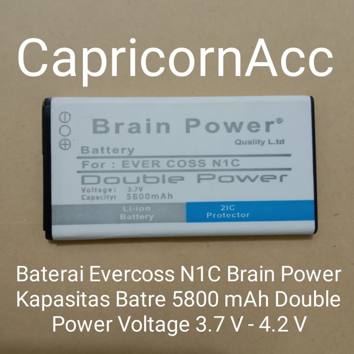 Ready BATRE BATREI BATERAI BATTERY EVERCOSS N1C N1 C BRAIN POWER (5800 mAh)