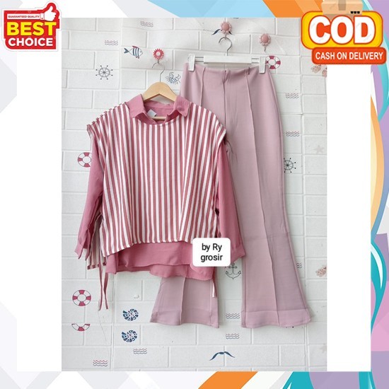 Setelan One Set Wanita Terbaru 2024 Oneset Perempuan Onneset Remaja Setellan 1Set Celana Satuset Ata