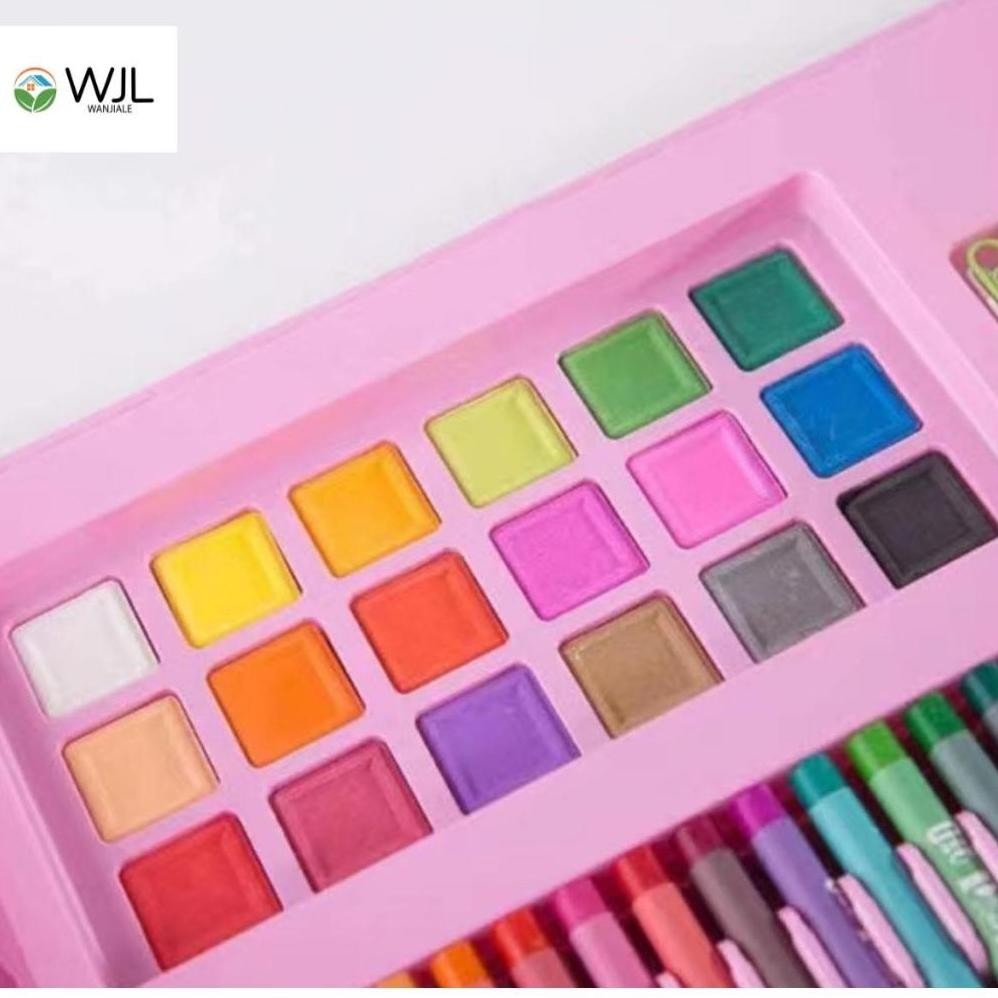 

An85 WANJIALE PALING LENGKAP Crayon Anak Pengasah 208pcs Set Alat Menggambar Melukis Anak-anak Crayon Cat Air Pensil Alat Lukis Set Original