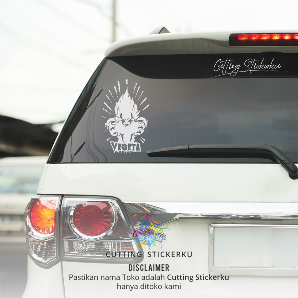 Cutting Stiker Dbz Vegeta Final Flash  Variasi Motor Mobil Sticker Anime Dragonball Keren Trending