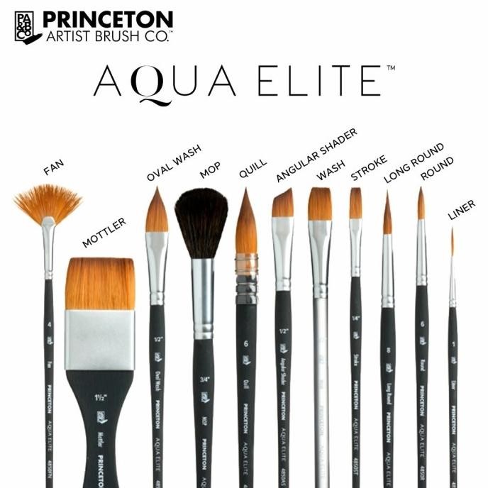 

Princeton Aqua Elite Kolinsky Brush Round Size (5/0 - 3)-kuas lukis P88L