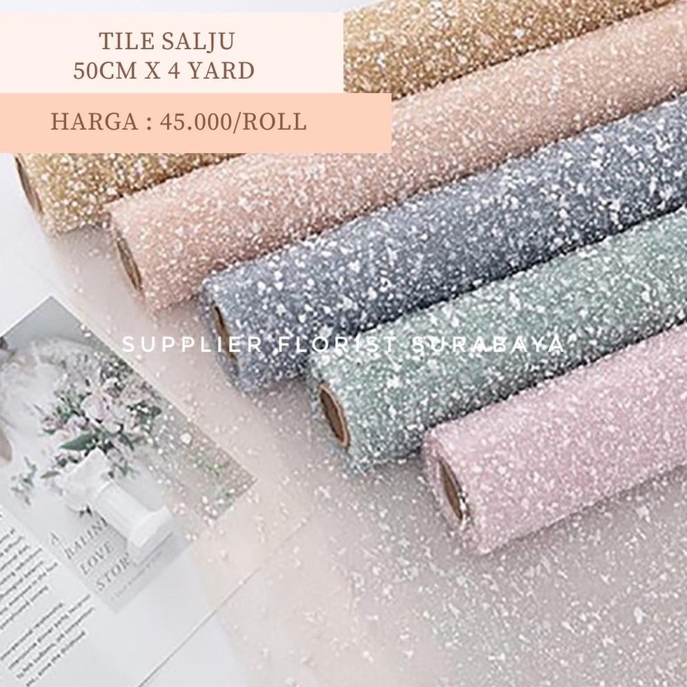

TERMURAH [1 ROLL 4 YARD] TILE SALJU WRAPING WRAPPING BUNGA KAIN KOREA STYLE MESH ROLL KAIN PEMBUNGKUS BUNGA TILLE TULE TULLE SALJU a-110