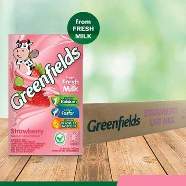 

Greenfields / Susu Uht Coklat / Strawberry / Full Cream 105Ml ( 1Dus Isi 40Pcs )