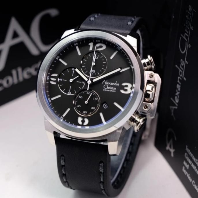 ALEXANDRE CHRISTIE AC6280MC AC 6280 MC SILVER LEATHER