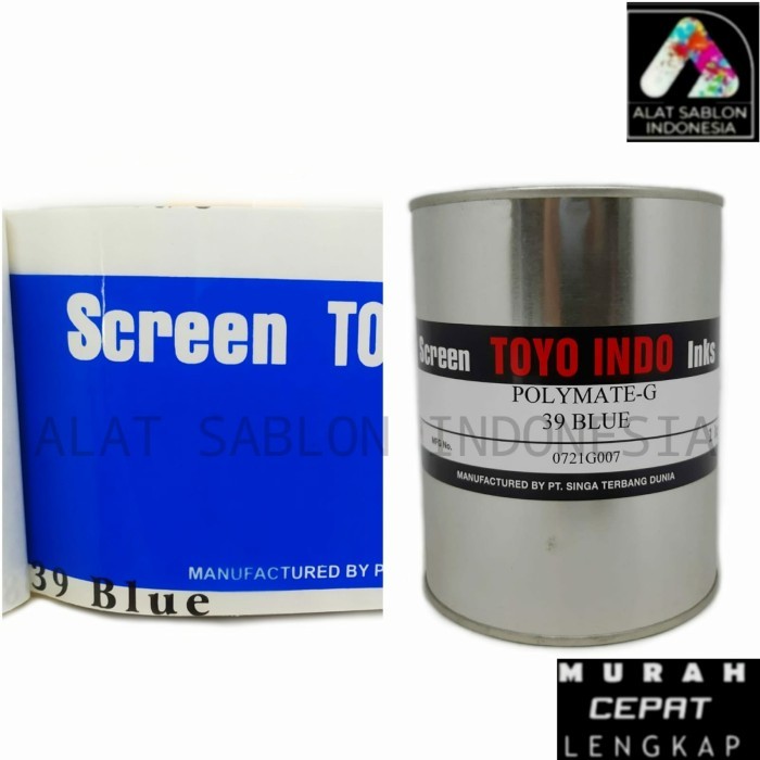 

TINTA TOYO POLYMATE BLUE G39 BIRU TINTA SABLON PLASTIK 1KG