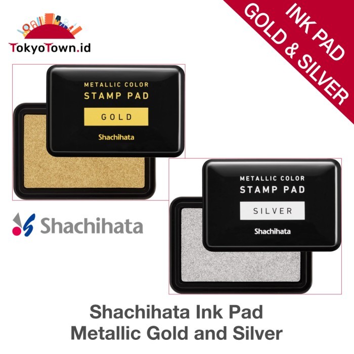 

SHACHIHATA METALLIC GOLD AND SILVER COLOR INK PAD