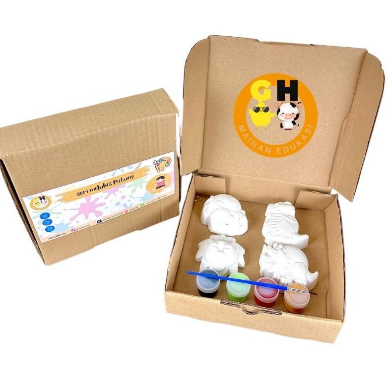 

Good Quality Set Melukis Gypsum Patung Lukis Painting Kit Akrilik Acrylic Mewarnai Patung Gipsum Coloring Kualitas Tertinggi