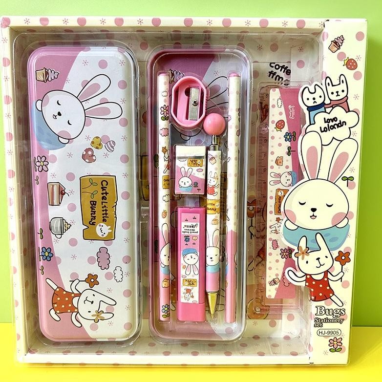 

ed-7 Kotak Pensil Anak Set 7In1 Stationery Untuk Hadiah Anak Sekolah / Kotak Pensil Karakter Murah Stationery Set 8in1 / Alat Tulis Set Tepak Pensil Murah