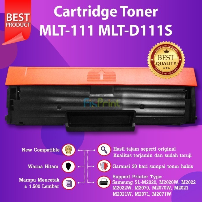 Cartridge Toner Compatible MLT-111 D111 MLT111 Samsung M2020W M2022W
