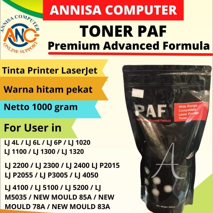 TONER PAF Hitam / Serbuk / Tinta / Printer LaserJet 1100 - 1020 - 1300
