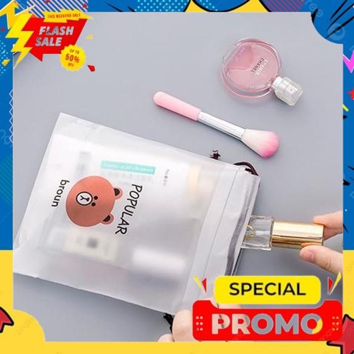 PROMO POBI TRAVEL PUCH BAG ORGANIZER TRAVELLING TAS SERUT PLASTIK PENYIMPANAN MAKEUP FURUBA