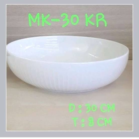 """] Mangkok Jumbo Keramik Porselen Putih Polos Saji Sayur Kuah Sup Sop