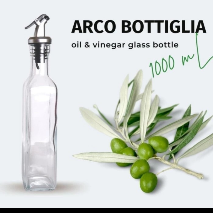 ~~~~~] Oil Vinegar Bottle 1000ML 1L Botol Kaca Minyak Cuka Kecap Sirup Saos