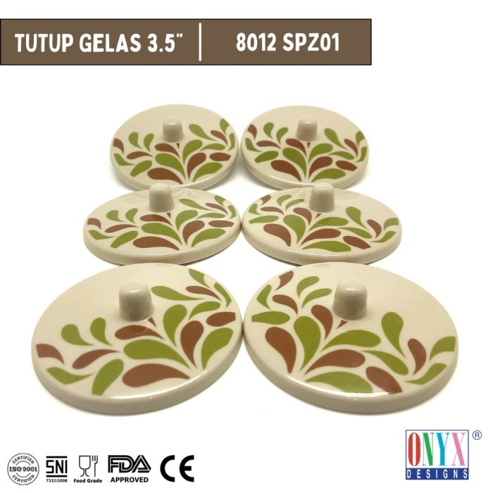 ------] Tutup Gelas Onyx Motif Tutup Gelas Melamin Tutup Gelas Mug Cangkir