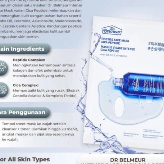 Face Shop Dr Belmeur Intense Face Mask Masker Wajah Muka Sheet Mask