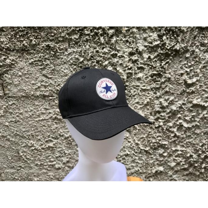 TOPI SNAPBACK Topi Converse Regular Cap With Chuck Taylor Patch Black Original Resmi