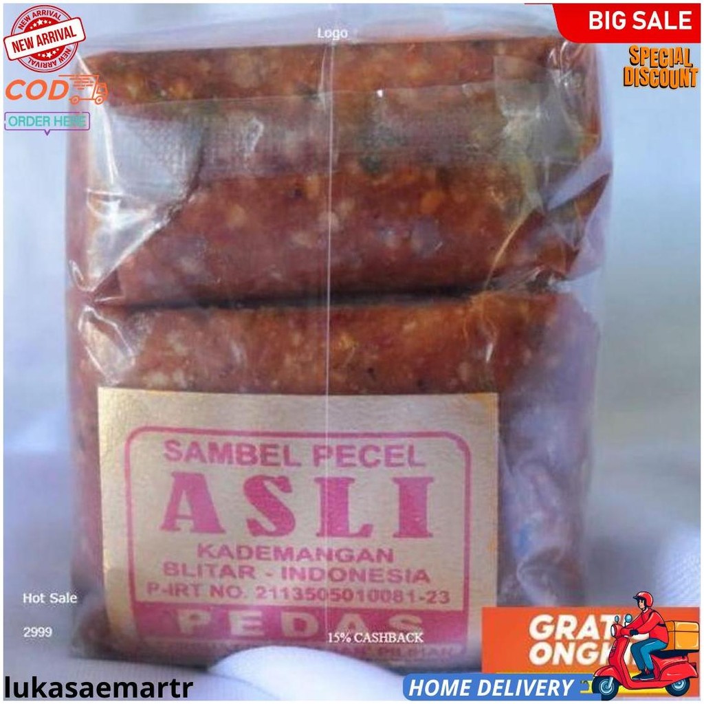 

Sambel Pecel Asli Blitar 840 Gram Bg Cod