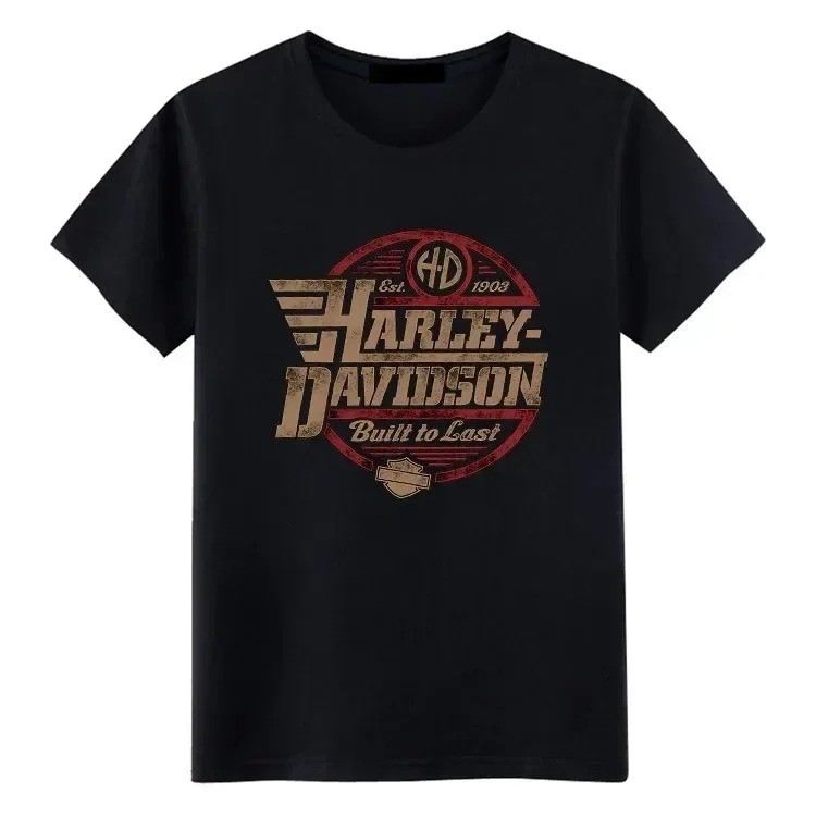 Pria Sepeda Motor Harley Sport Davidson T Murni Pakaian Katun Vintage Tee