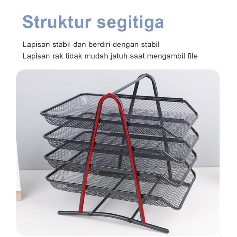 

VIRAL Rak Kertas Dokumen Surat 3 Susun - Paper Document Letter Tray 3 Tier Ke-54