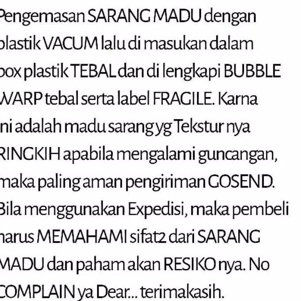 

Buruan Asli 100% Madu Sarang / Honey Comb / Raw Honey Premium
