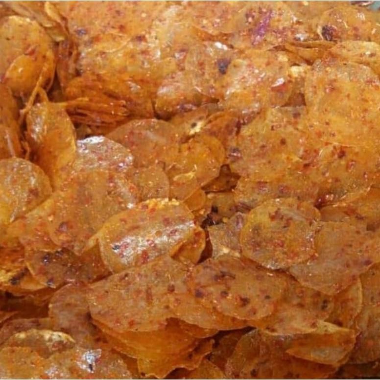 

Ori Kripca/Pikca/Keripik Kaca 1Kg Pedas Aroma Daun Jeruk Super Enak/Beledag Kicimpring/Kripik Beling 1Kg/Kirca/Keripik Singkong/Kripik Kaca Kiloan/Pikset/Keripik Kaca Pedas Murah 1 Kg Grosir