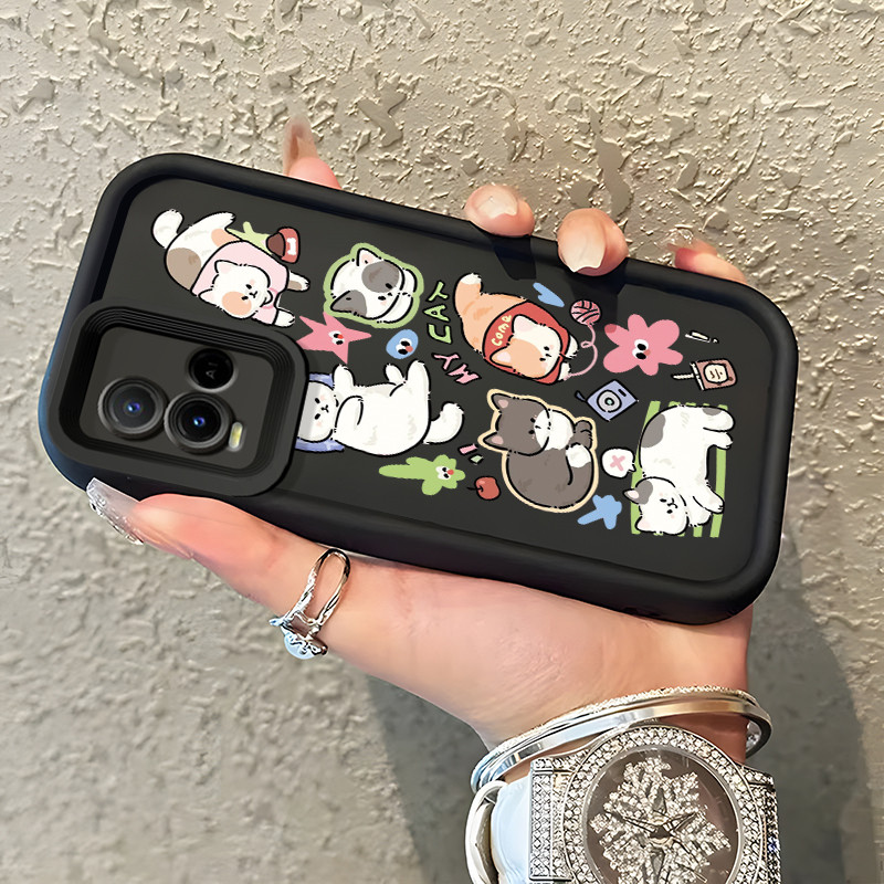 Casing Hp Untuk VIVO Y21 Y21s Y21T Y21E Y21A Y21G Y33T Y33s Case Casing HP model pussycat Kasing Sof