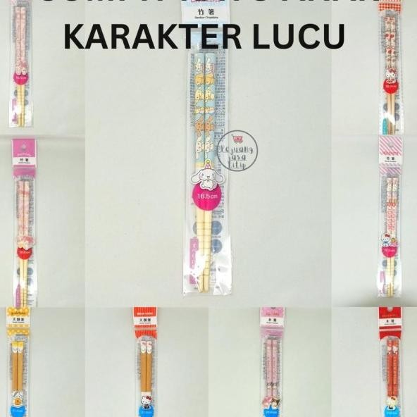 Sumpit Anak Kter Lucu Chopsti Disney Sanrio Shinkansen Jepang