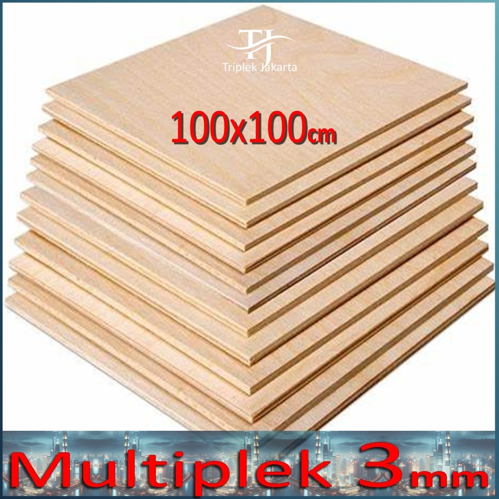 Triplek 3mm 100x100 cm  ISI 2 LEMBAR( Multiplek 3 mm | 100x100cm | 100 x 100 cm )