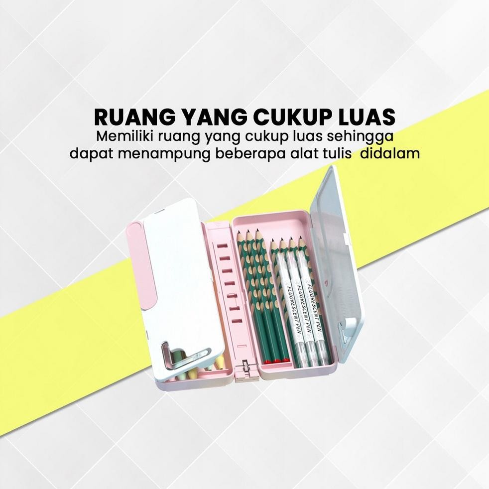 

UFO-2025 Tempat Pensil 2IN1 Multifungsi dengan Tatakan Buku dan Papan Tulis Praktis / Kotak Pensil Lipat Tempat Penyimpanan Alat Tulis Anak Sekolah / Pencil Case Book Holder Import Stockami A73 Hemat