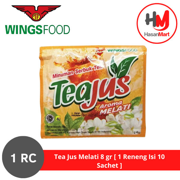 

Tea Jus Melati 8 gr [ 1 Renceng Isi 10 Sachet ]