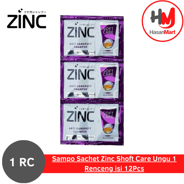 ZINC Shampo Sachet Soft Care - Ungu [1 Renceng isi 12 Sachet]