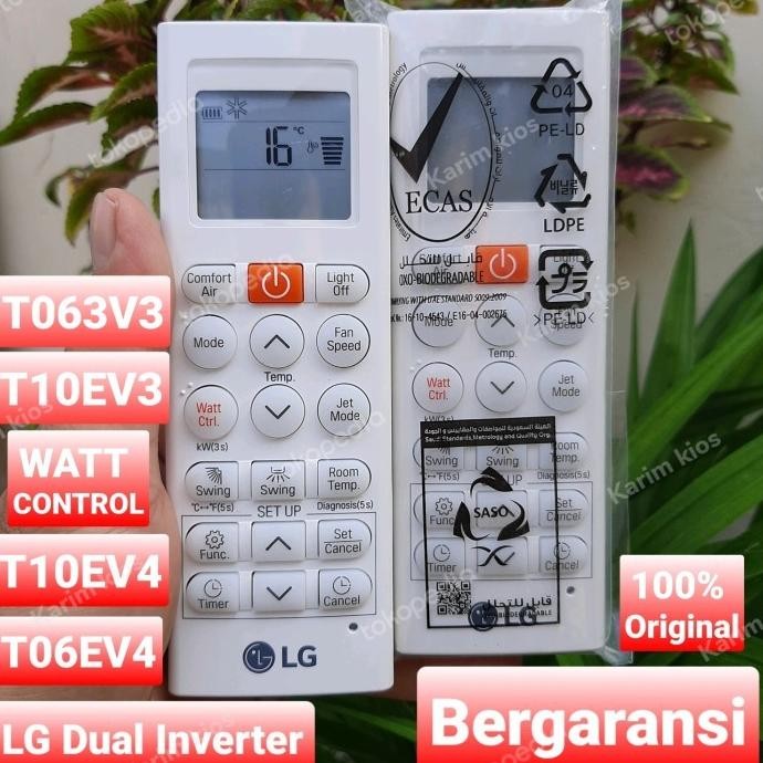 Remot Remote Ac LG Dual Inverter Watt Control Original ToserbaRkc