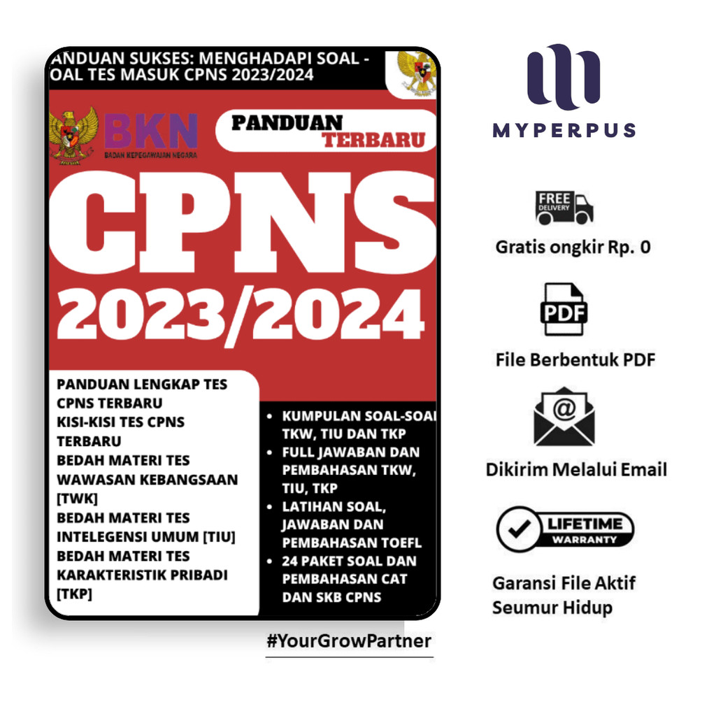 

528. CPNS 2023/2024 : MENGHADAPI SOAL-SOAL TES MASUK CPNS 2023/2024 (MP)