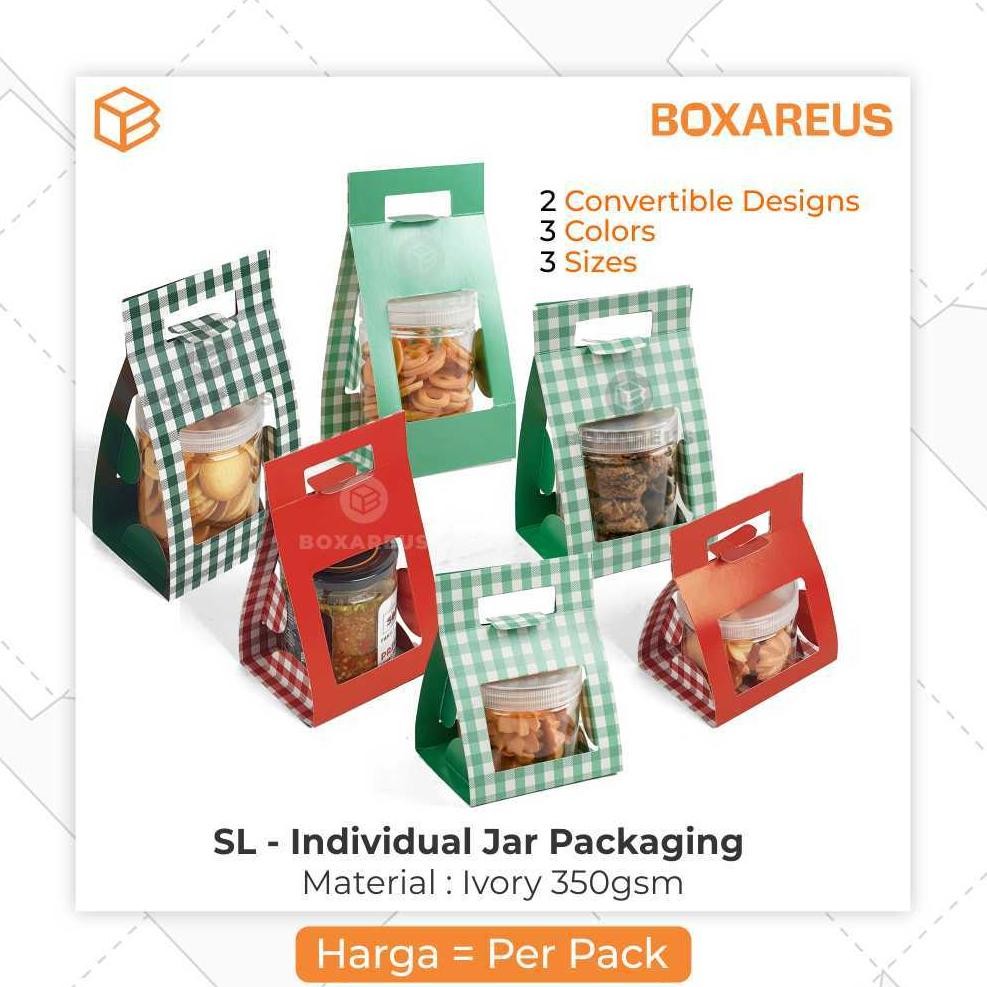 

TERLARIS Packaging Kue Kering Box Toples Satuan Tabung Jar Kotak Gagang Tenteng | SL Jar wes-24