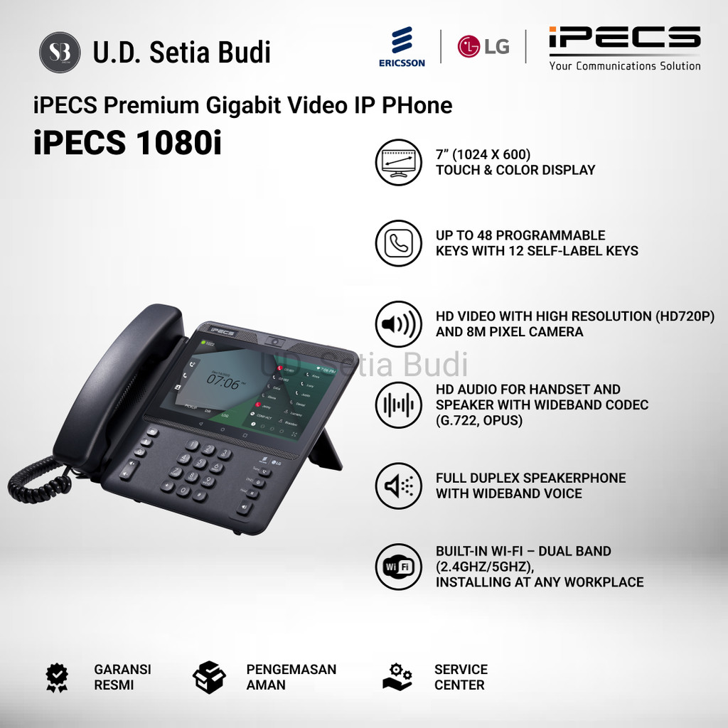 IP Phone LG Ericsson IPECS 1080i Premium Gigabit Video IP Phone