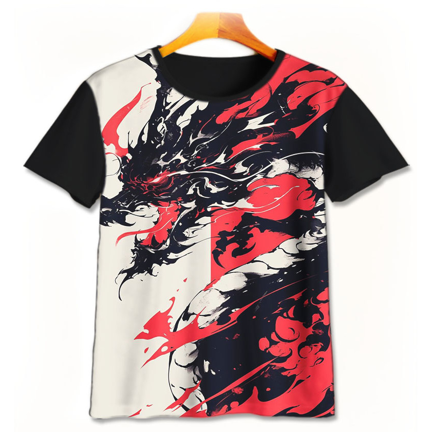 Kaos Kartun Anak Naga Jepang 3D - KRG Naga Jepang 1