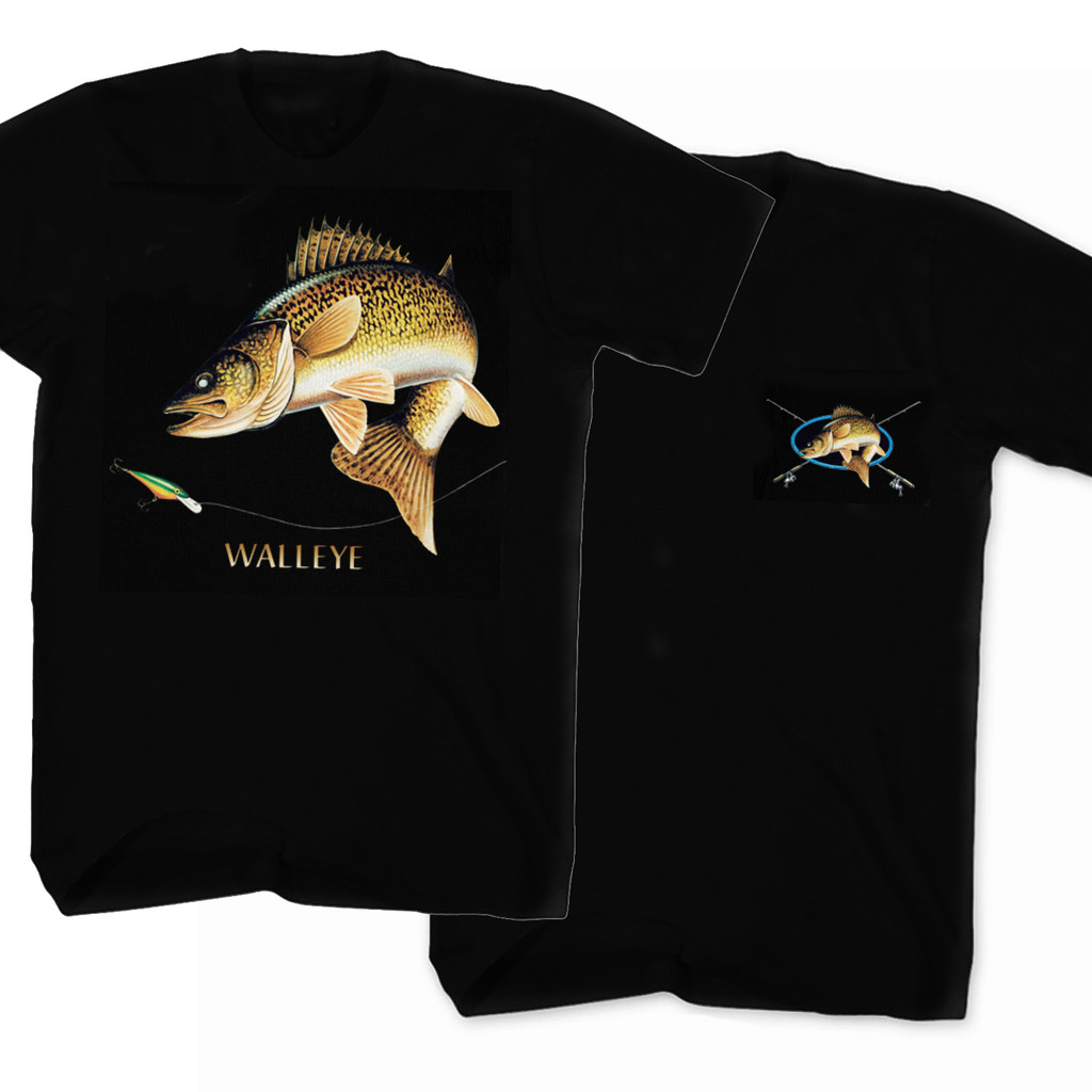 Novelty Walleye Memancing Nelayan Pemancing Ts Longgar