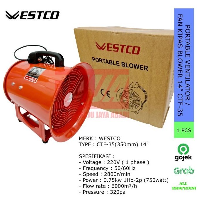 Westco Portable Ventilator / Fan Kipas Blower 14" Ctf-35
