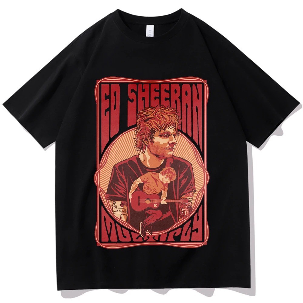 Merchandise Ed Sheeran Ed Sheeran 2024 Hadiah Penggemar Ed Sheeran Kemeja Hadiah Pencinta Musik