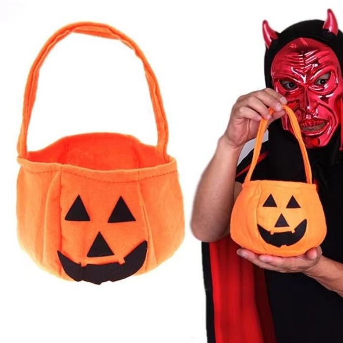 

New Tas Permen Labu Trick Or Treat Halloween Pumpkin Candy Bag Murah Stok Terbatas