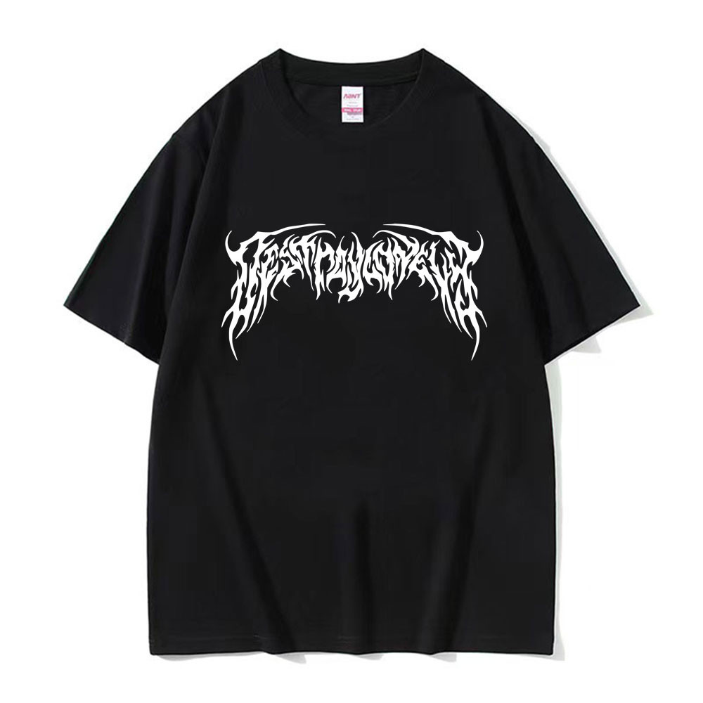 Kaus Logo Rapper Destroy Lonely Kaus Rock Antik Pria Kaus Streetwear Pria