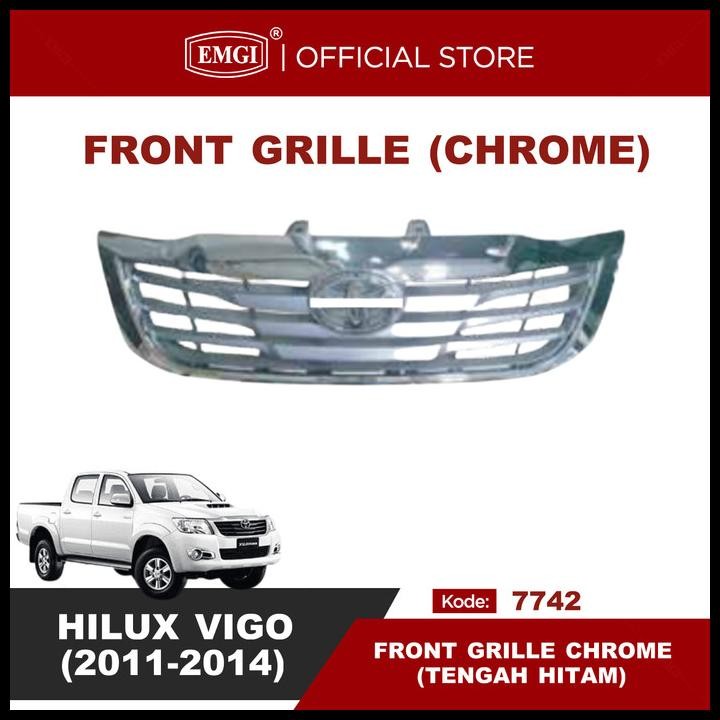 Emgi - Front Grille-Hilux Vigo (2011-2015)-Chrome
