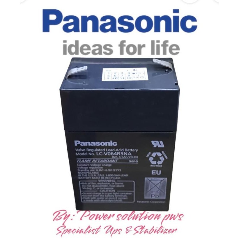 Baterai UPS. Aki kering Mobil / Batere motor mainan. Batre lampu emergency lamp / Battery Panasonic 