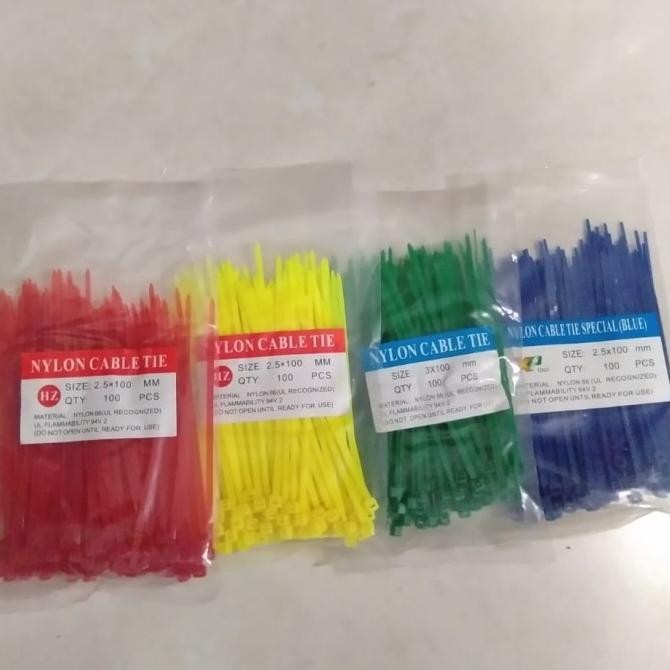 

Terbaru PAKET 4 SET KABEL TIES 2.5 x 100 MM MERAH KUNING HIJAU BIRU 100 PCS sina4bb Buru Order