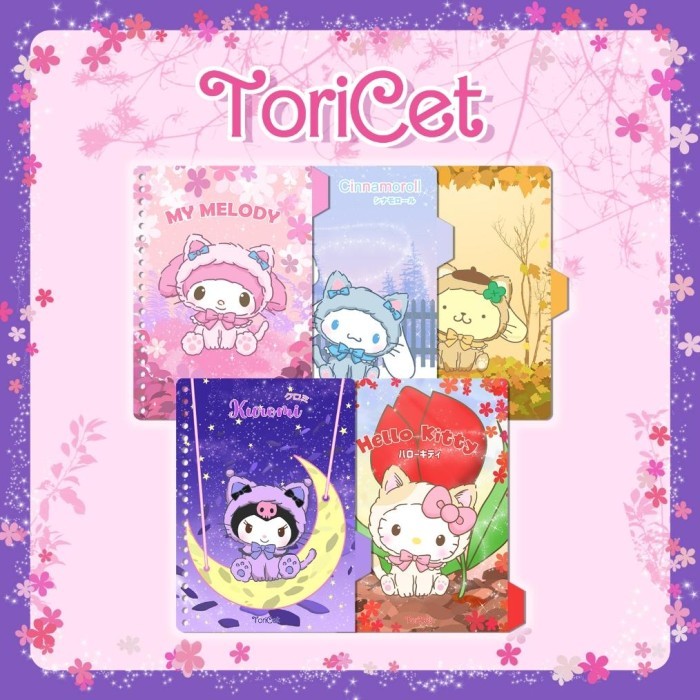 

Amberela - Pembatas Loose Leaf/Kertas Binder A5 Toricet - Cat Sanrio (Isi 5)