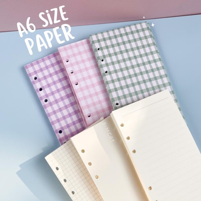 

Amberela - (A6 Size) Kertas Binder File Organizer Ukuran A6 6 Ring