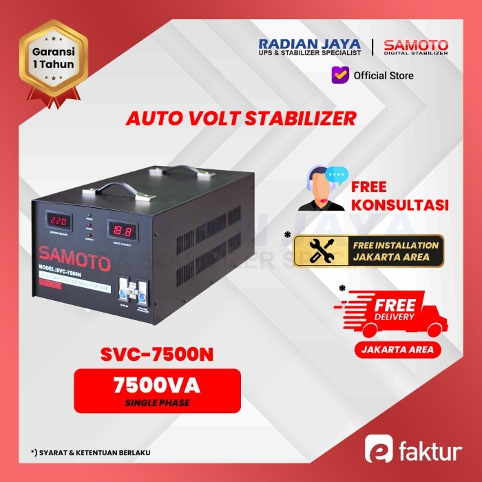 STABILIZER SAMOTO 7500VA SERVO MOTOR