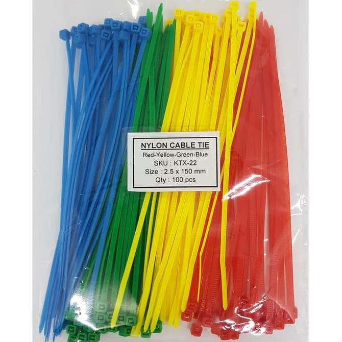 

Terbaru KABEL TIES 2.5 x 150 MM WARNA MERAH KUNING HIJAU BIRU - 100 PCS KTX-22 sina4bb Juara